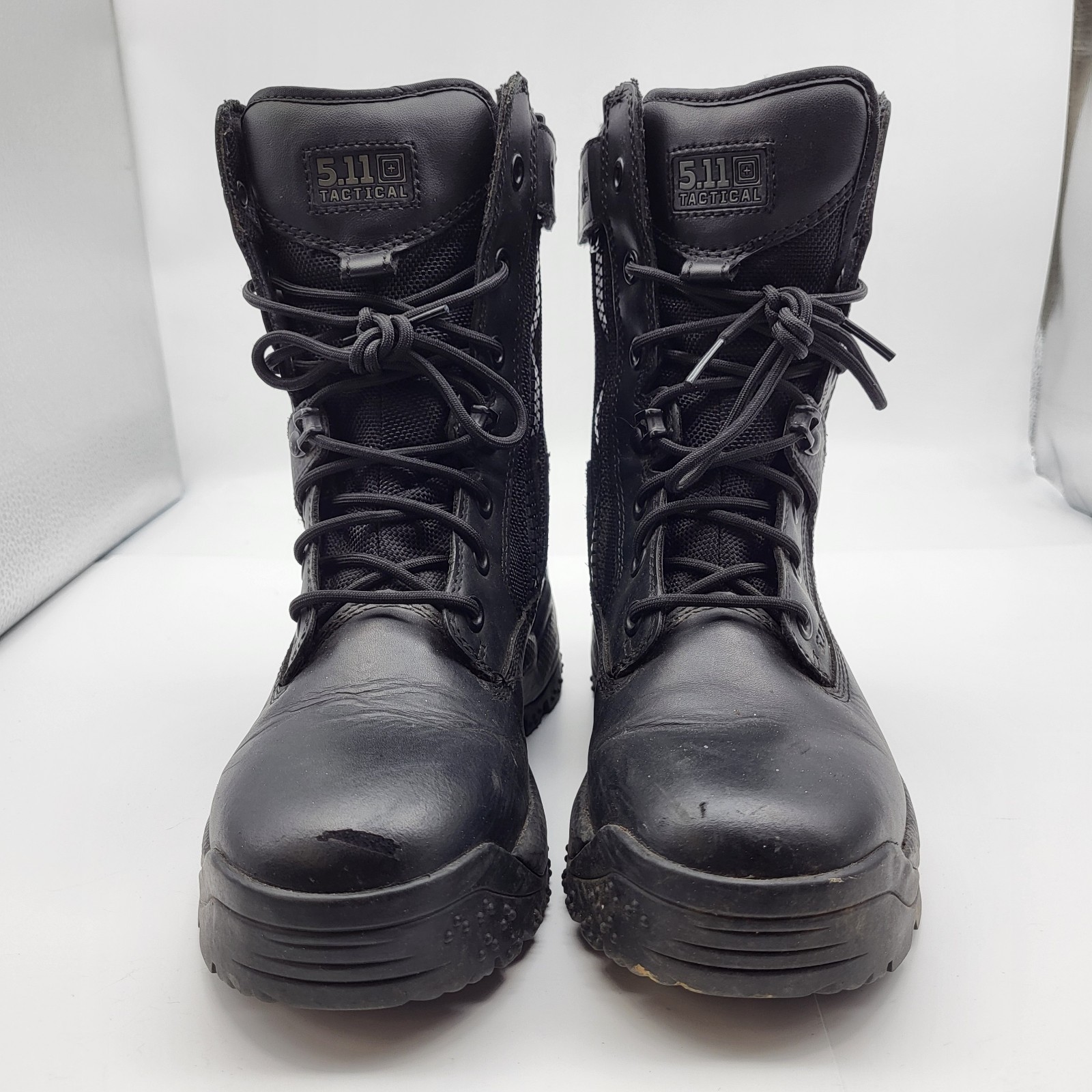 511 Tactical ATAC 6″ 2.0 Black Leather Side Zipper Boots Soft Toe Womens Size 7