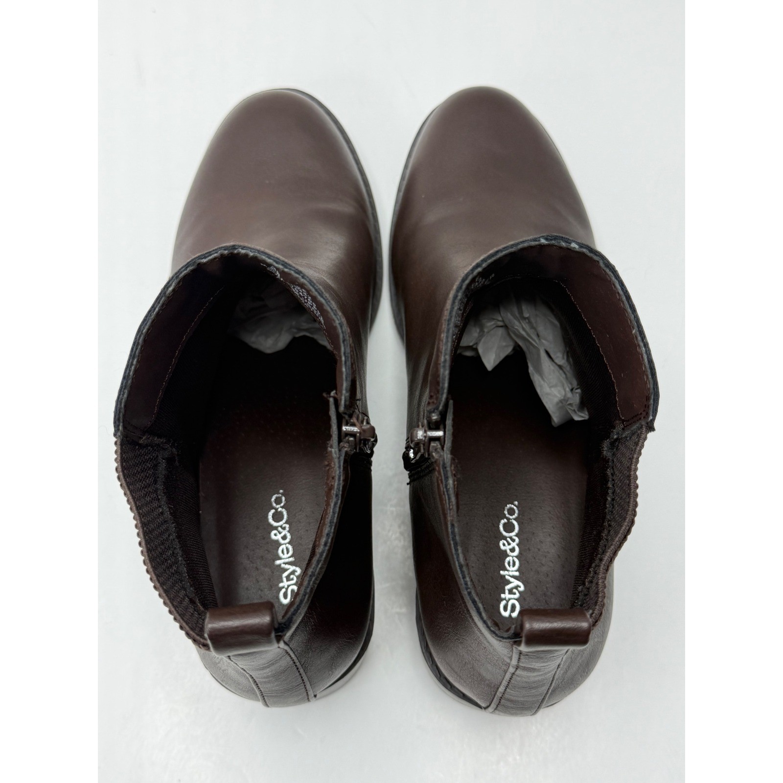 Style & Co Women’s Graciee Lug Booties Dark Roast Size 6.5M NWOT