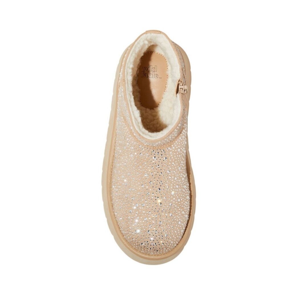 Women’s Missy Platform Booties Memory Foam Insole – Wild Fable Beige