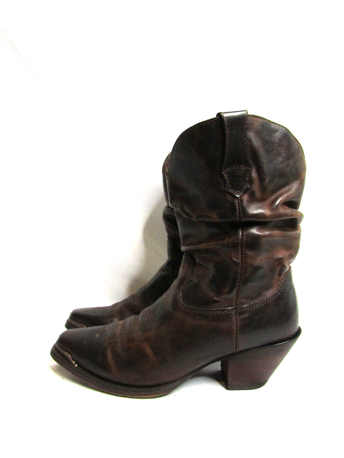 DURANGO Womens Size 9 M Brown Leather Slouch Cowboy Western Boots