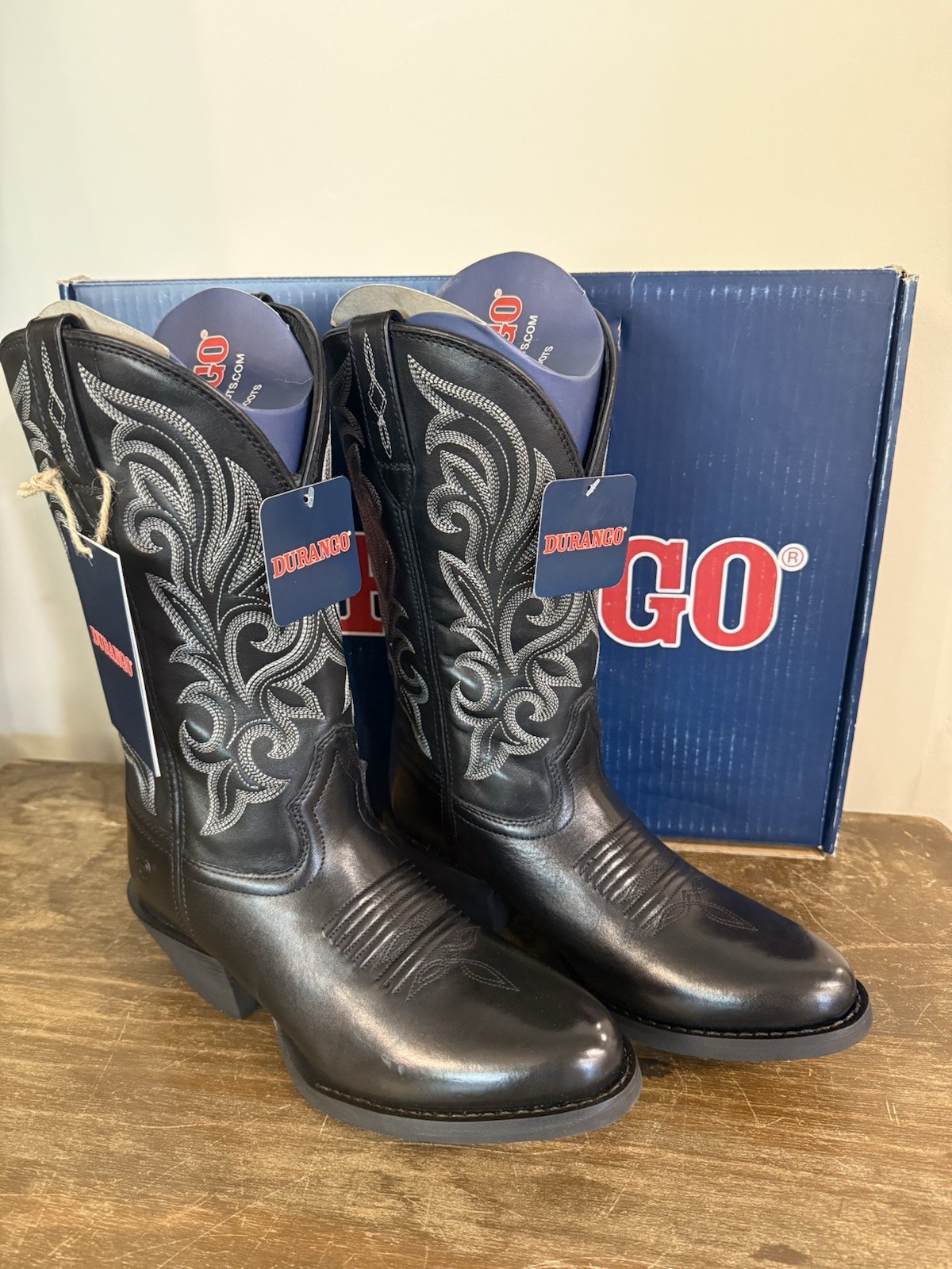 Durango Shyloh ACS Women’s Western Boots Black Leather Pull-On US 7 M DRD0474