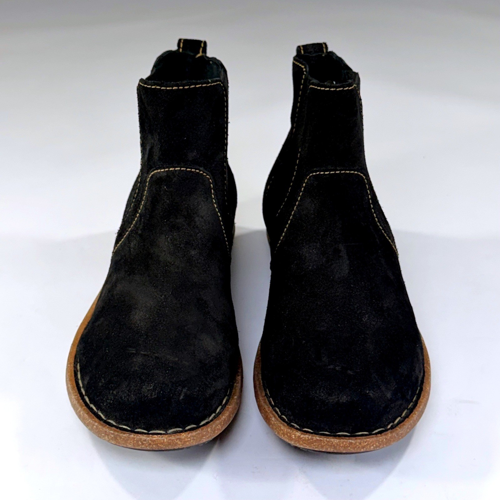 Born Talyn Chelsea Boots Womens 9/40.5 Black Suede Ankle Comfort Casual Outdoor