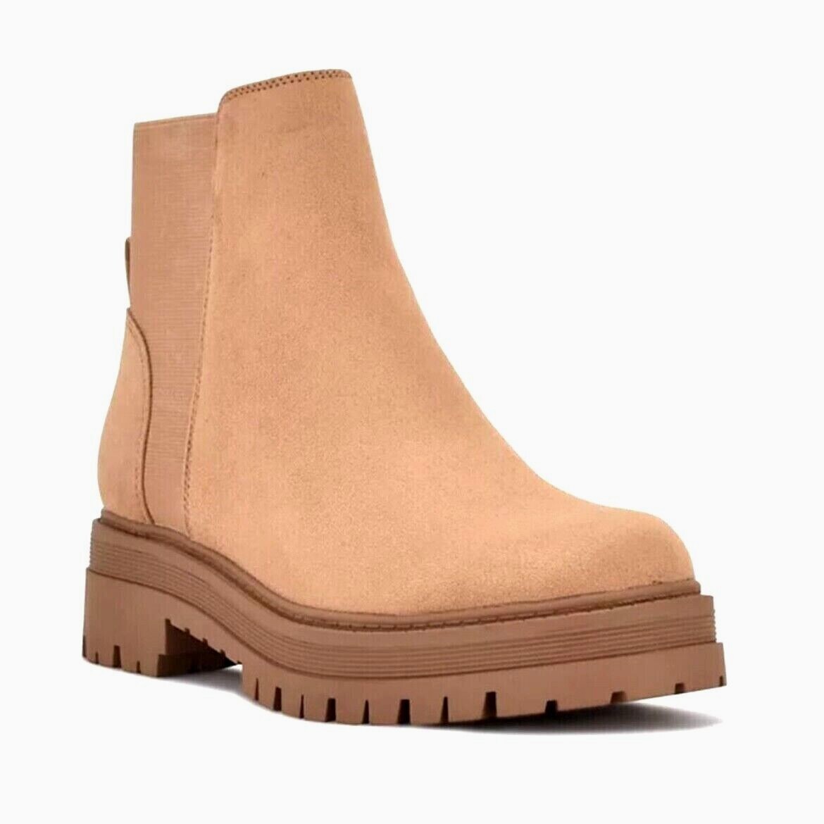 Nine West Patrish Chelsea Lug Sole Ankle Boots Brown Suede CHOOSE YOUR SIZE