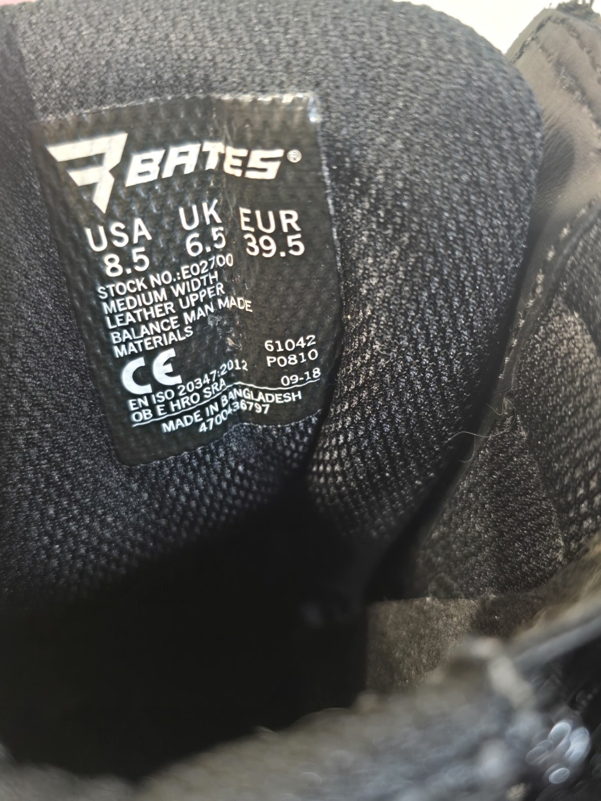 Womens Bates 8”Tactical Sport Side Zip Black EMT Combat Boots E02700 Size 8.5