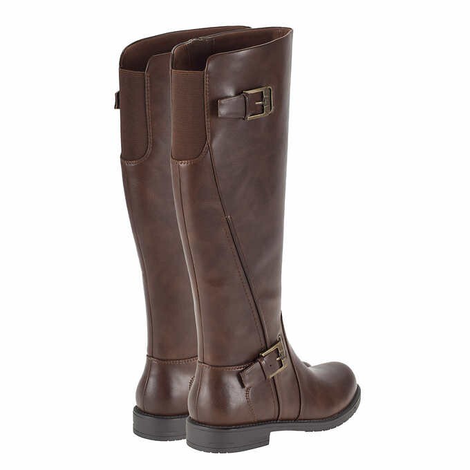 Women’s Baretraps Carmen Riding Buckle Zip-Up Boots Brown Size 7