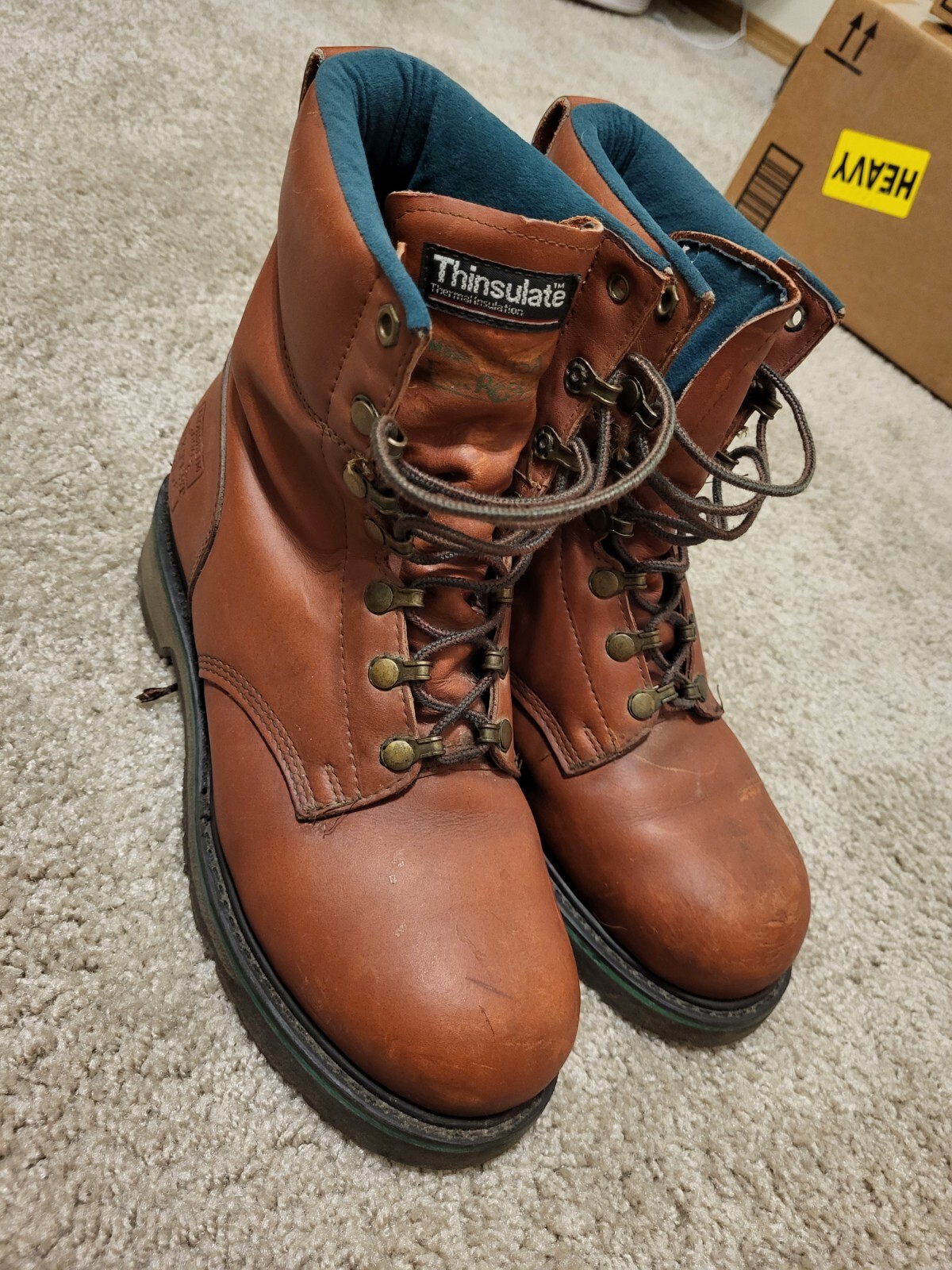 Hytest Footrests Women’s Size 7D Waterproof Steel Toe Leather Work Boots
