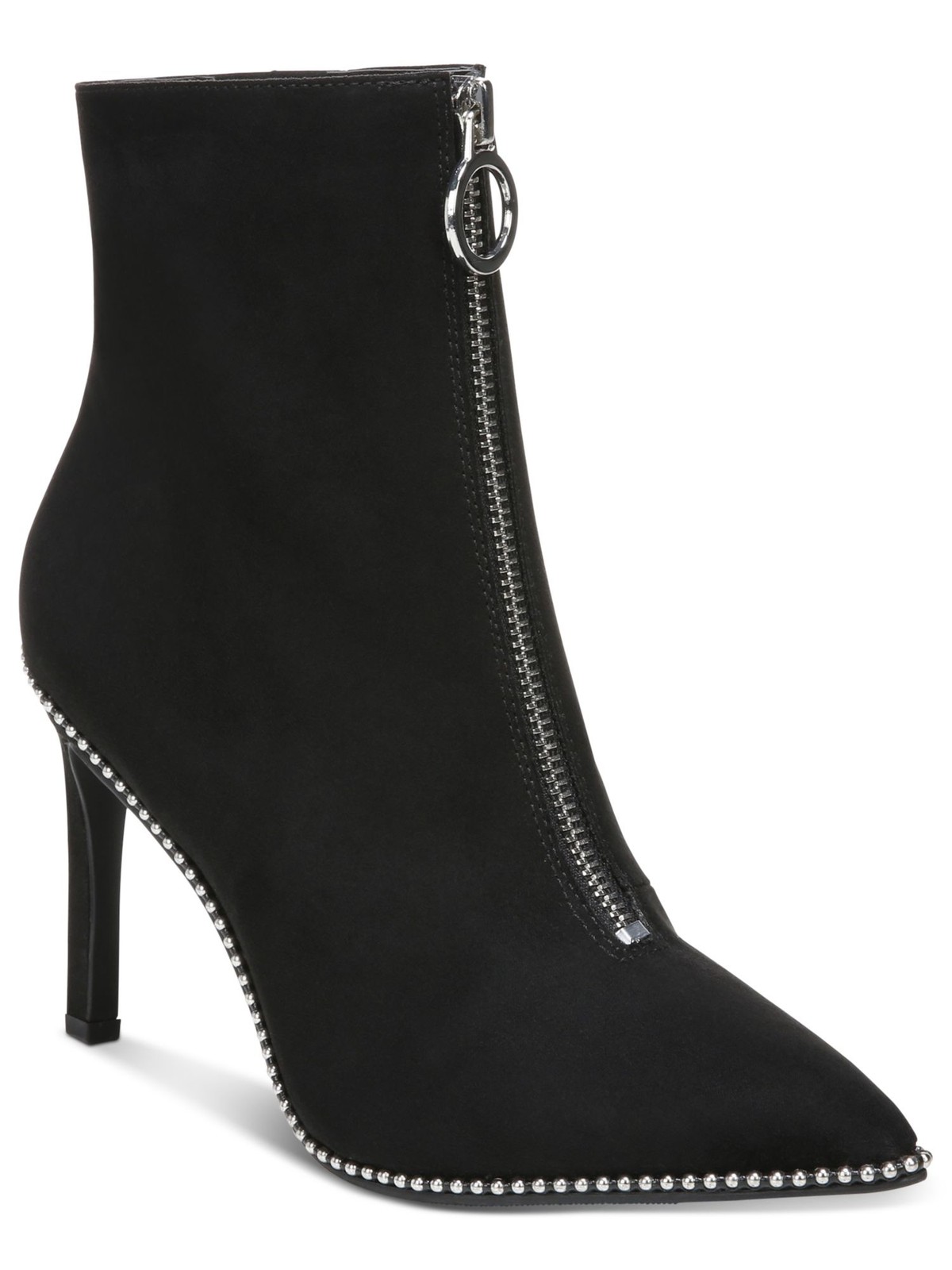 BAR III Womens Black Studded Comfort Briget Pointed Toe Stiletto Booties 5 M