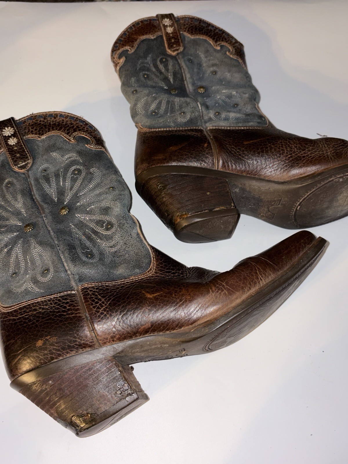 ARIAT Daisy Snip Toe Western Cowgirl Brown Leather Boots Womens Sz 7