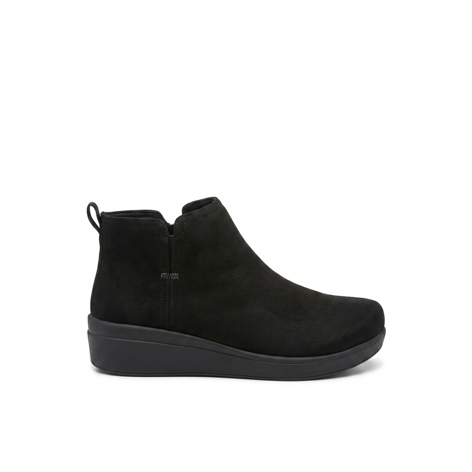 Ryka Lovely Water-Repellent Wedge Boots Womens Size 8 Wide Black NIB