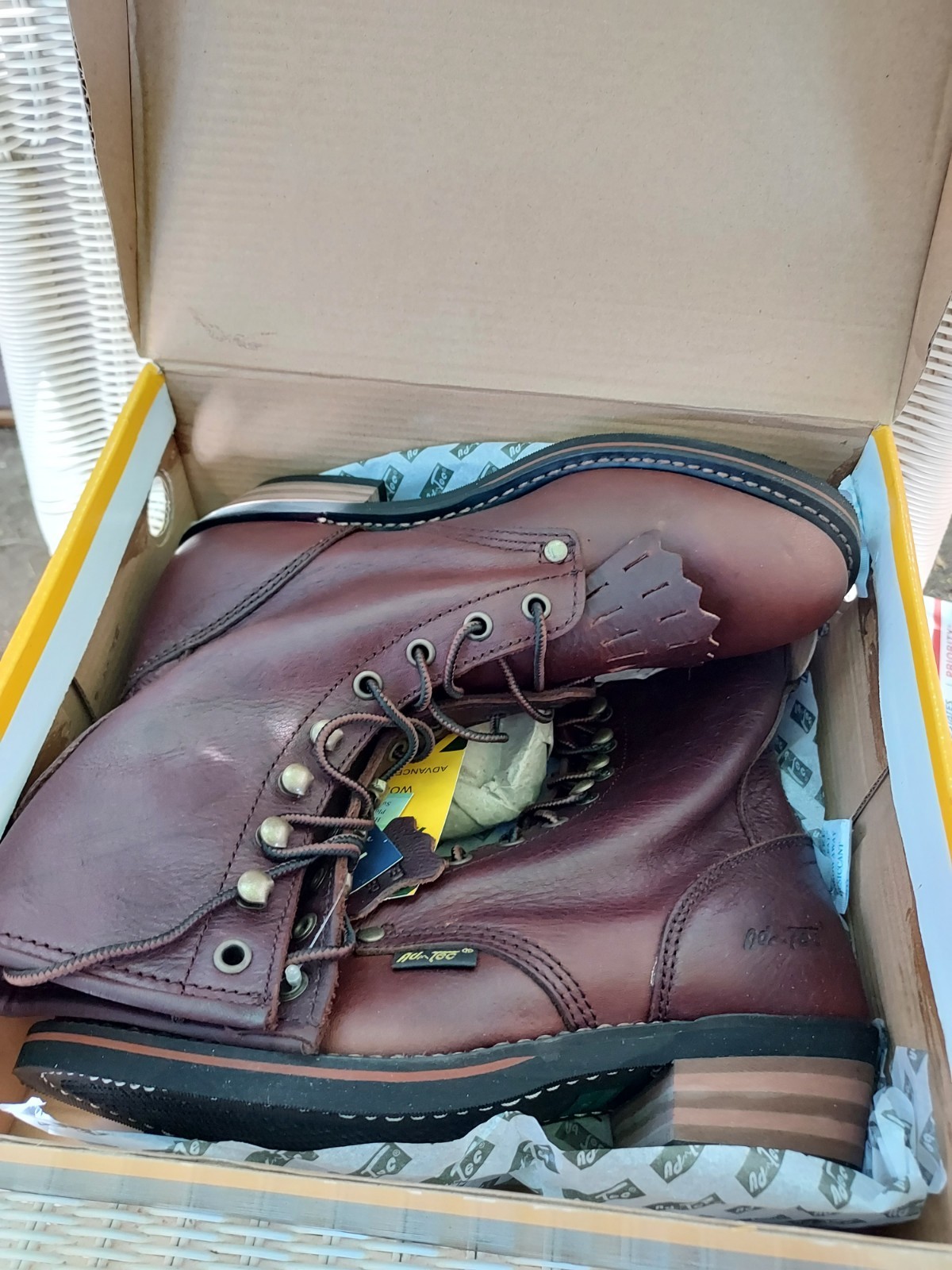 Ad Tec Women’s 8-inch Tall Packer Boots Full Grain Leather 7 1/2 Medium BNIB