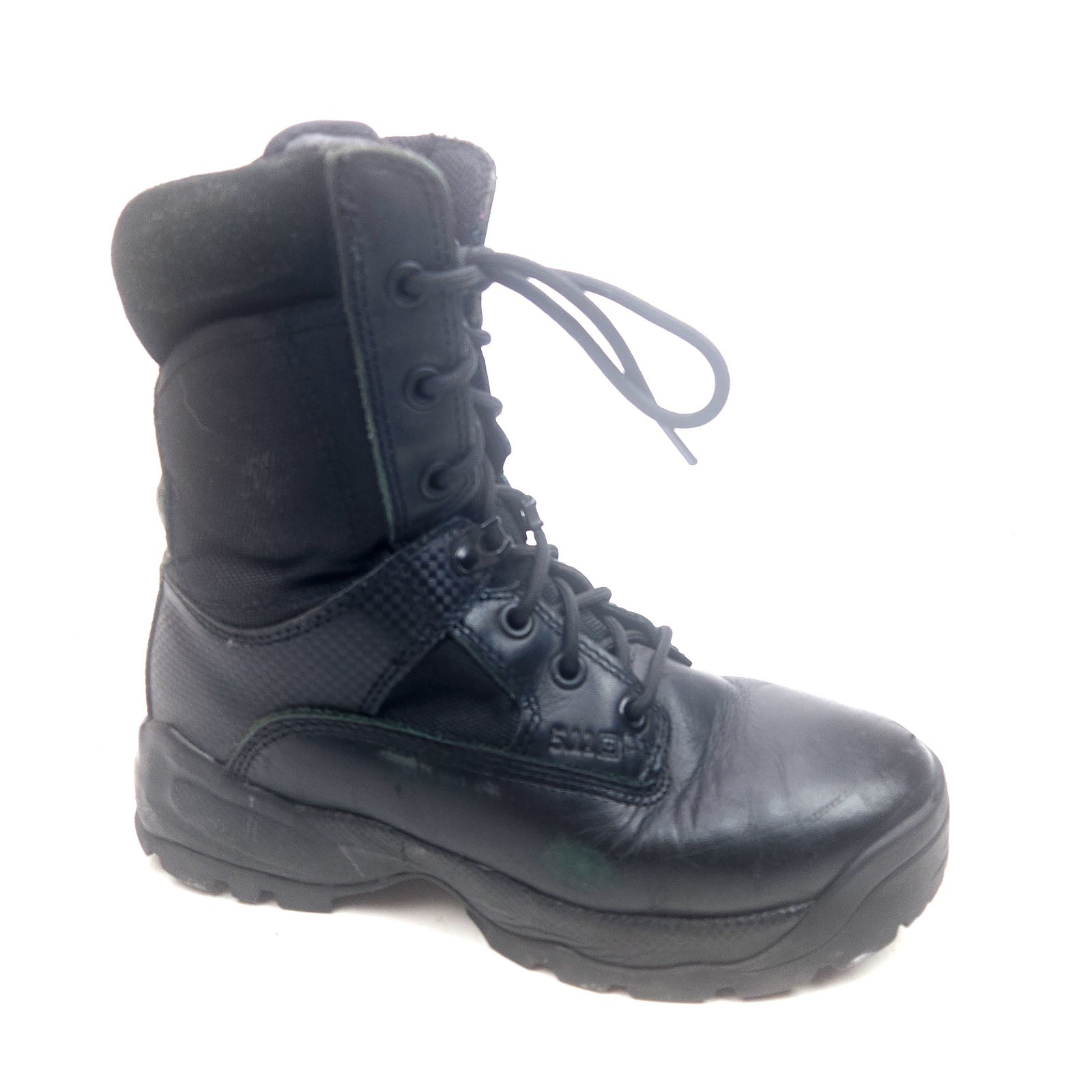 5.11 Tactical ATAC 8″ Side Zip Boots Womens Size 7.5 Black Leather Tactical Duty