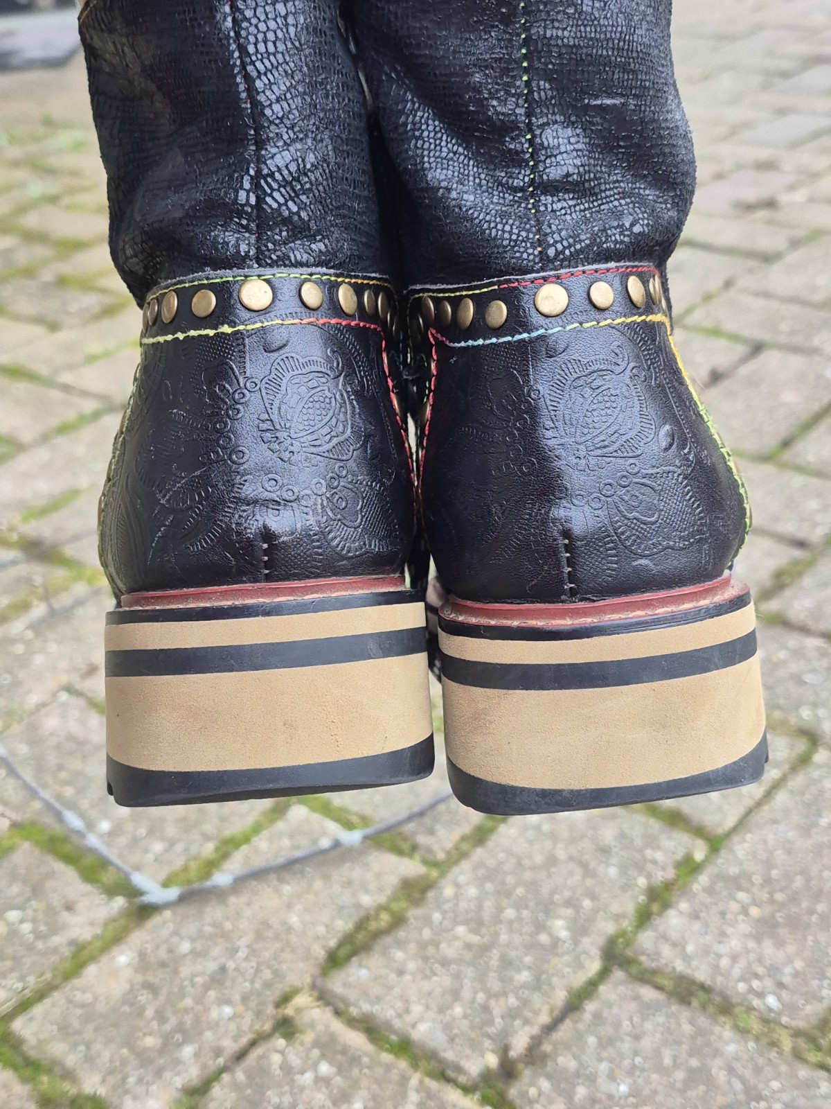 L’ARTISTE RUGUP Spring Step Boots Brown Multi Color Womens Size 41 US 10-10.5
