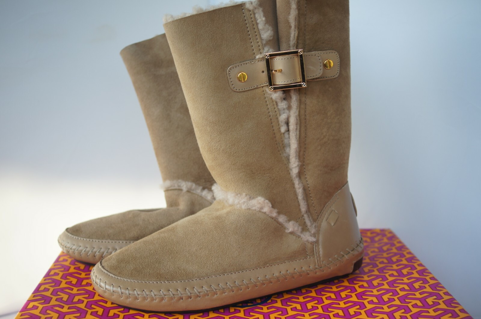 New Tory Burch Women’s Boots Boho Size 8 Mid-Calf Camel