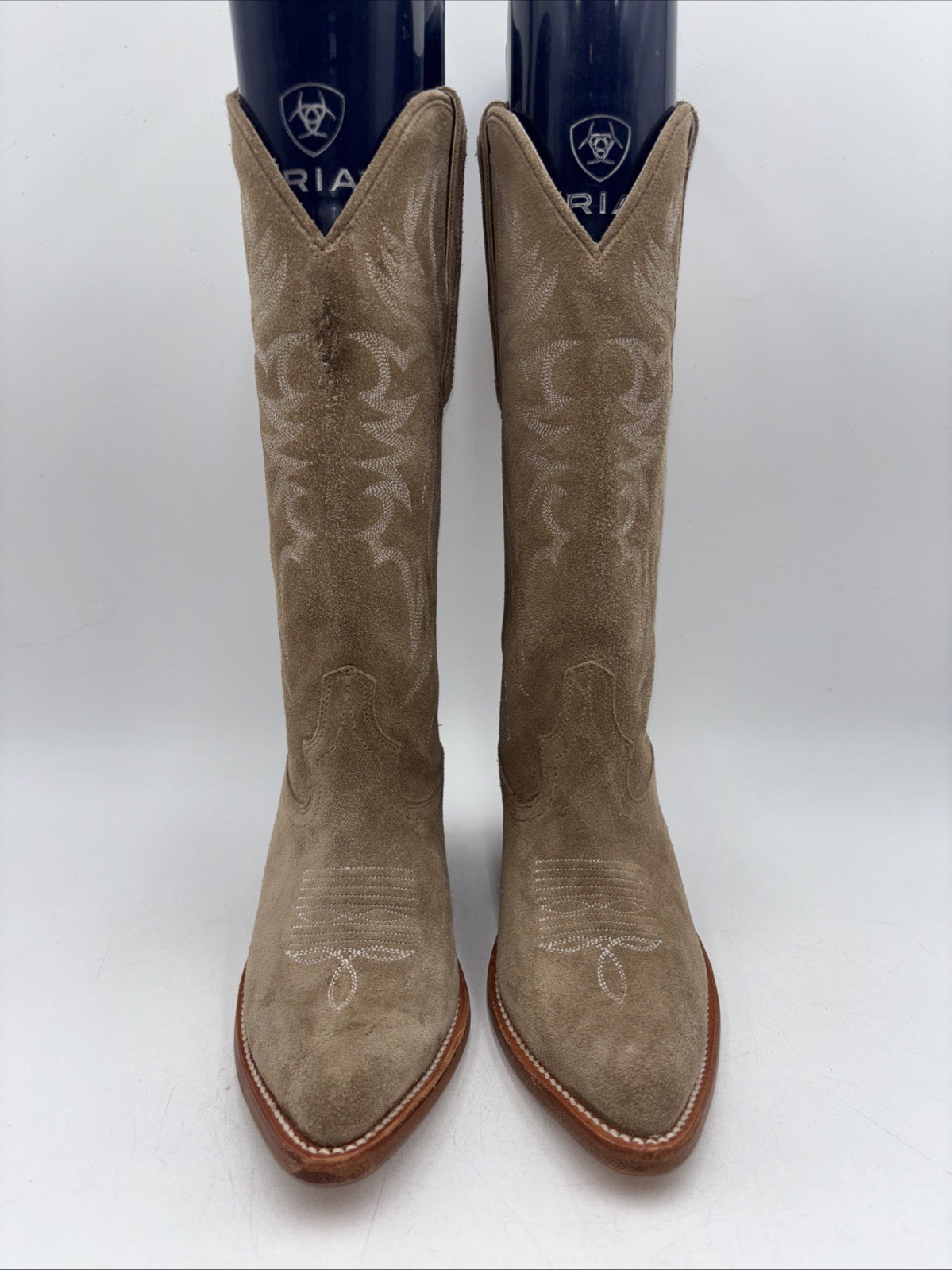 IDYLLWIND Women’s Charmed Life Western Boots Pointed Toe Beige Suede Size 6 B