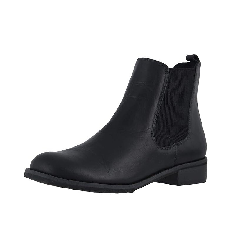 Walking Cradles Womens 8.5 M Black Rustic Leather Lined Ankle Bootie Display YP9