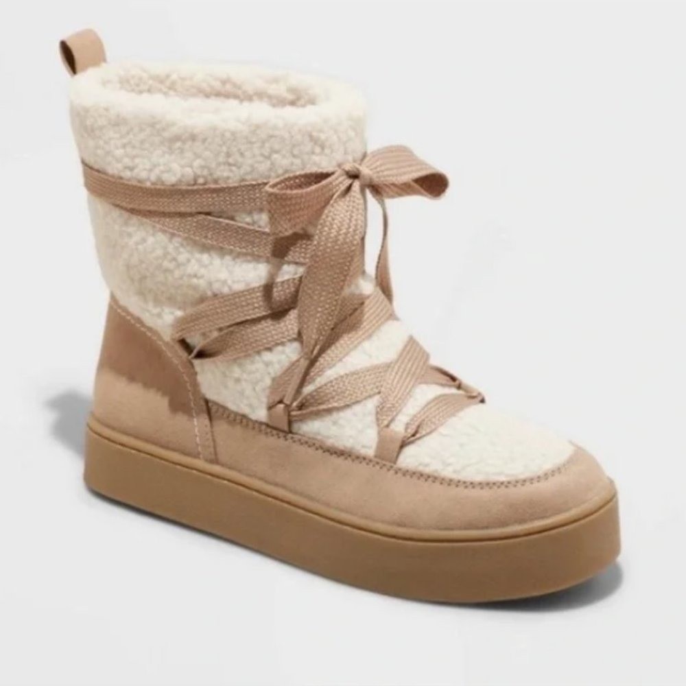 Women’s Birgitte Winter Boots Taupe – Universal Thread™ 6