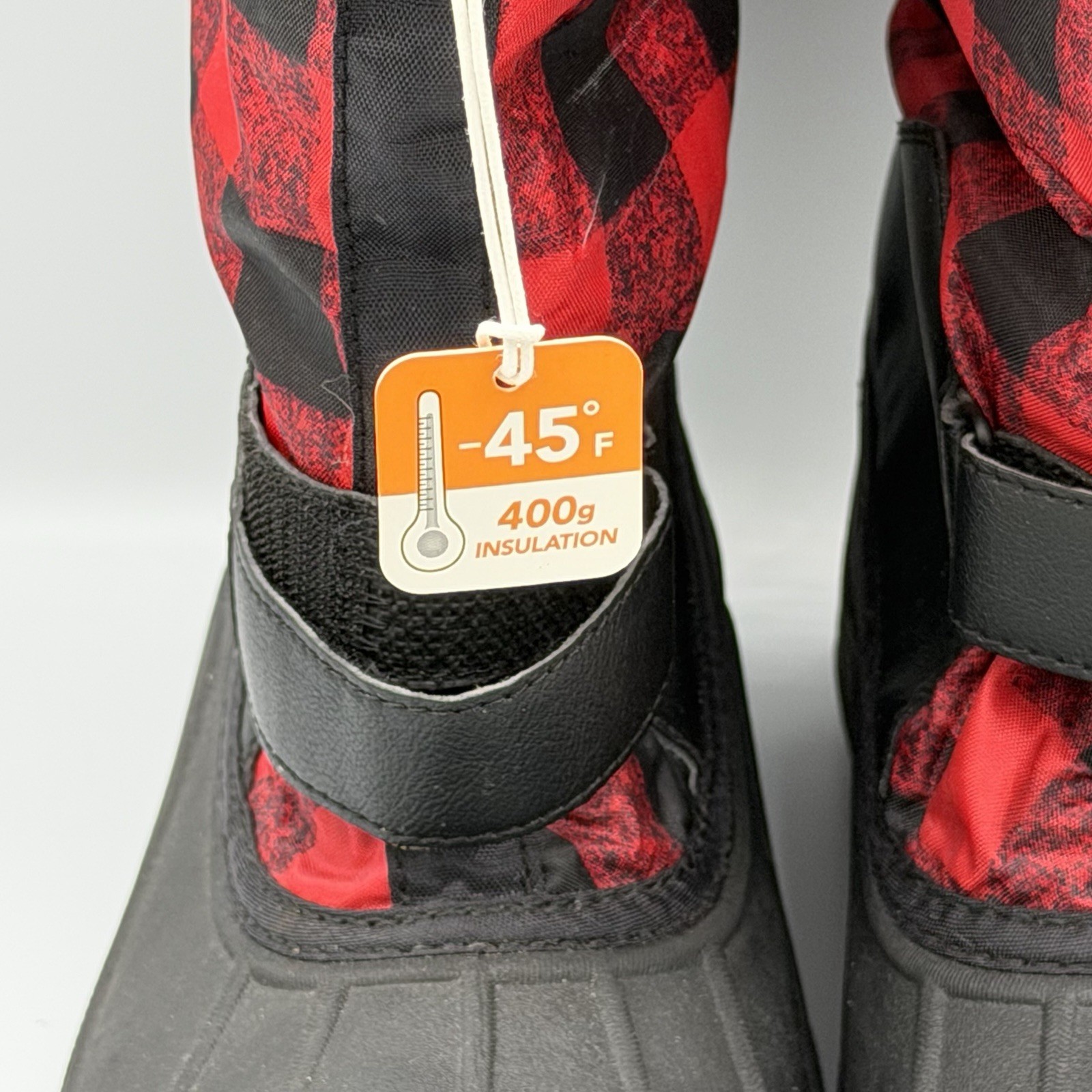 Columbia Powderbug Plus II Print Snow Boots Black Red Buffalo Plaid Women’s 7