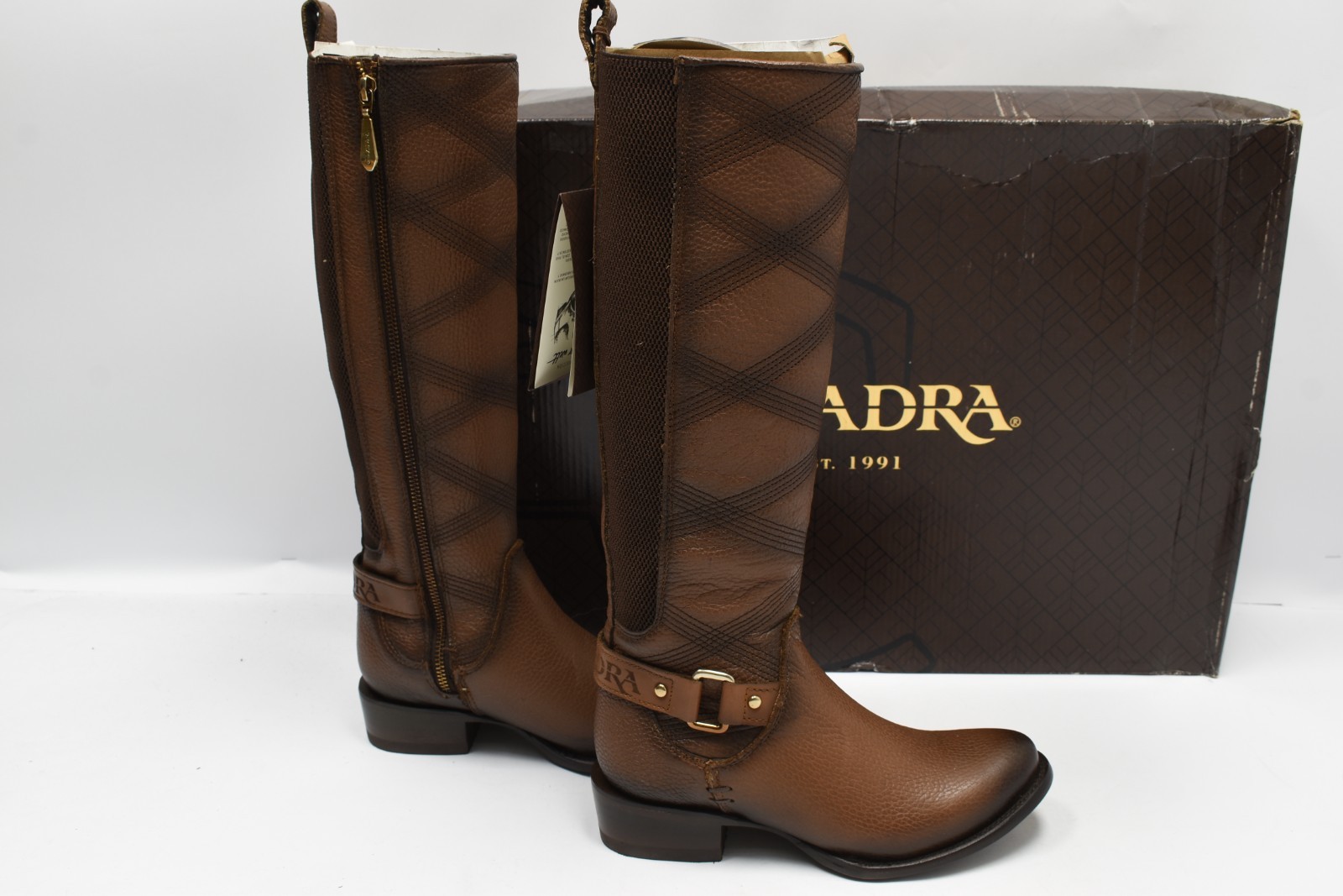 Cuadra Ladies Honey Boot Emroidery & Harness Cowhide Leather CU613 US Size 6 M
