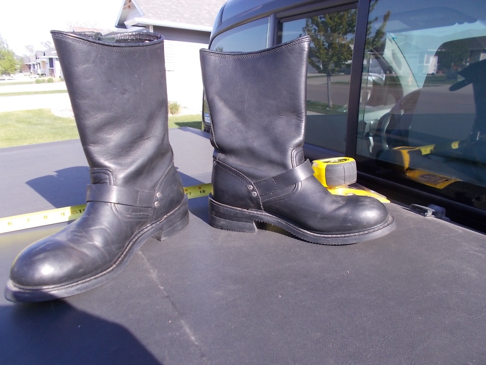 Harley Davidson Motorcycle Harness Riding Black Leather Boots Ladies SZ 9