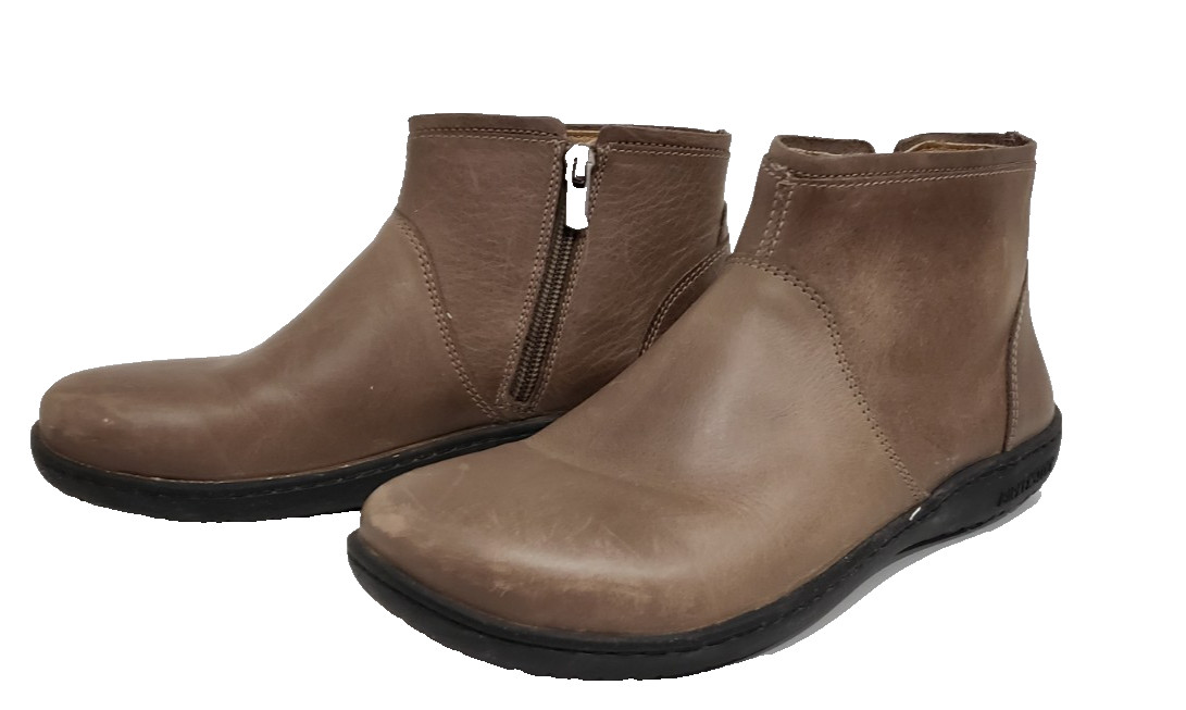 Birkenstock Bennington Leather Side-Zip Ankle Boots Brown Women’s US 6.5 EU 37