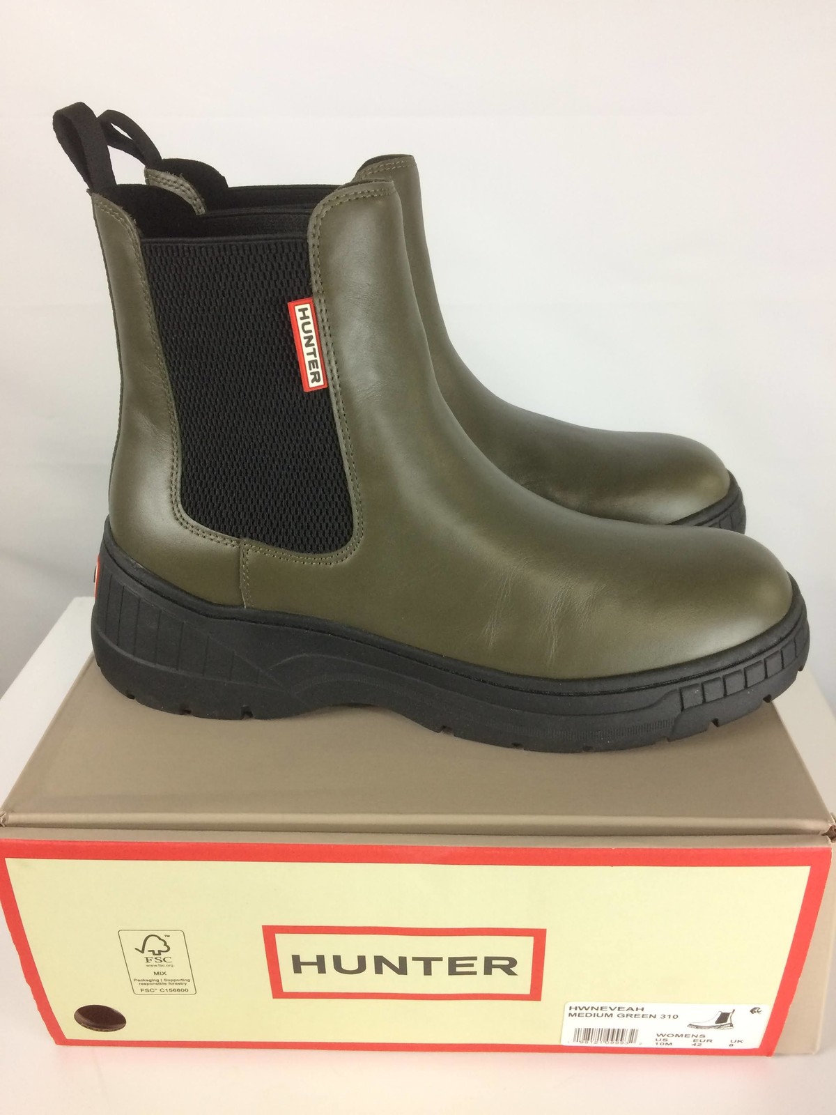 Excellent Hunter Neveah Women’s Rain Boots, Medium Green, W10