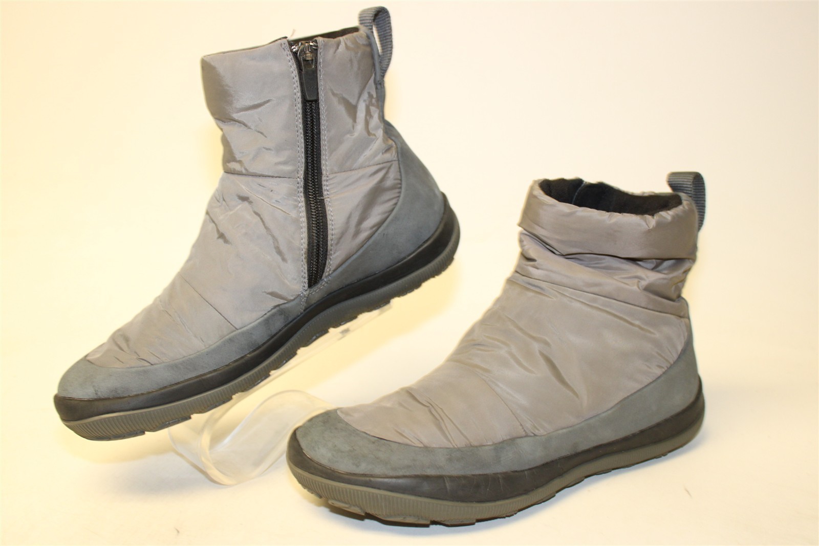 Camper Peu Pista GTX Gray Textile Leather Womens Size 9 39 Warm Cozy Flat Boots