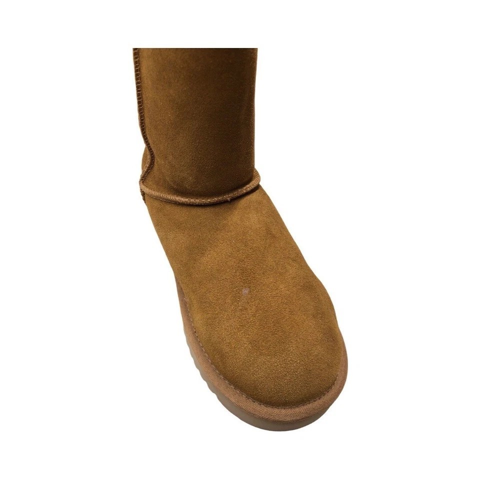 Koolaburra by UGG Women Koola Short Chestnut Rabbit Boot 1017090 Defect Size 10
