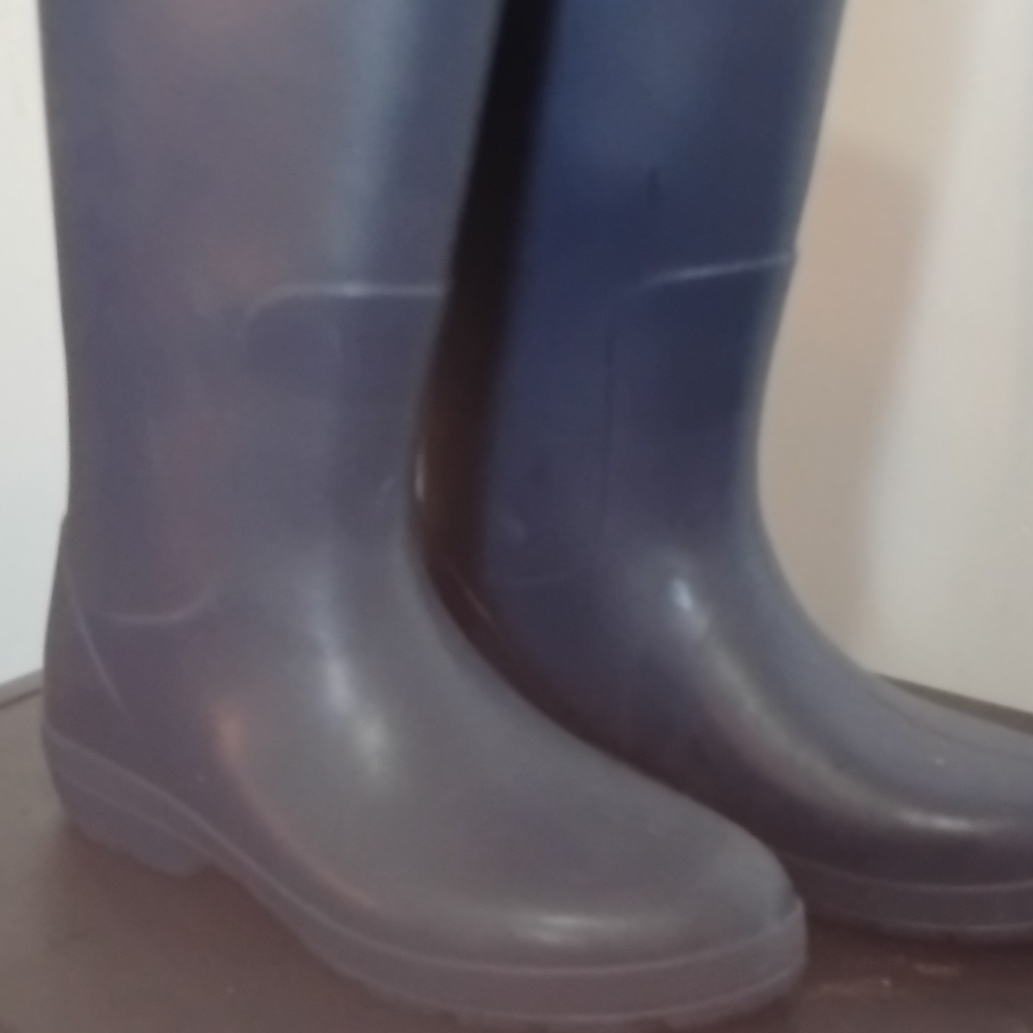 totes Waterproof Navy Striped Women’s Knee High Rain Boots Rubber US 7