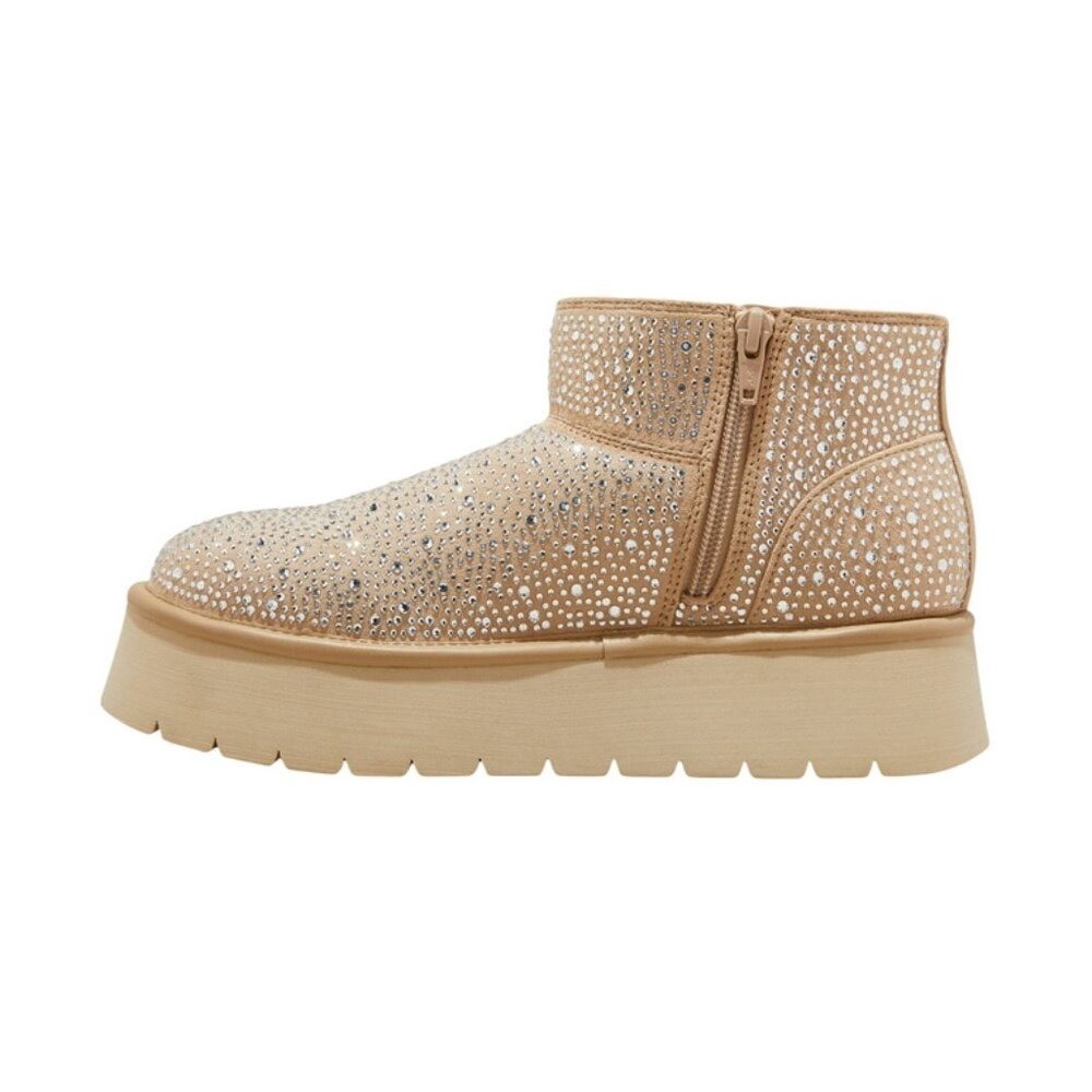 Women’s Missy Platform Booties Memory Foam Insole – Wild Fable Beige