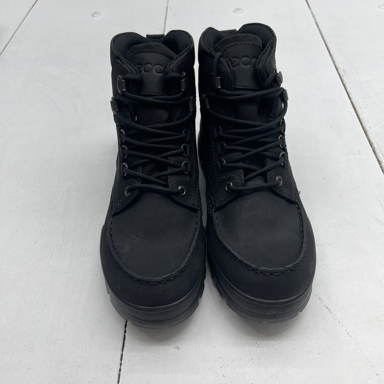 ECCO Black Track 25 Gore-tex Waterproof Moc Toe Boots Women’s Size 10-10.5*