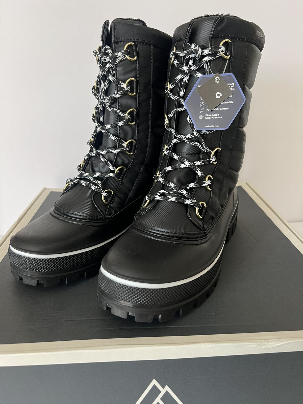 Alpine Design Women’s Willow Quilted 200G Black Snow Boots Size 10 AD23WCW009