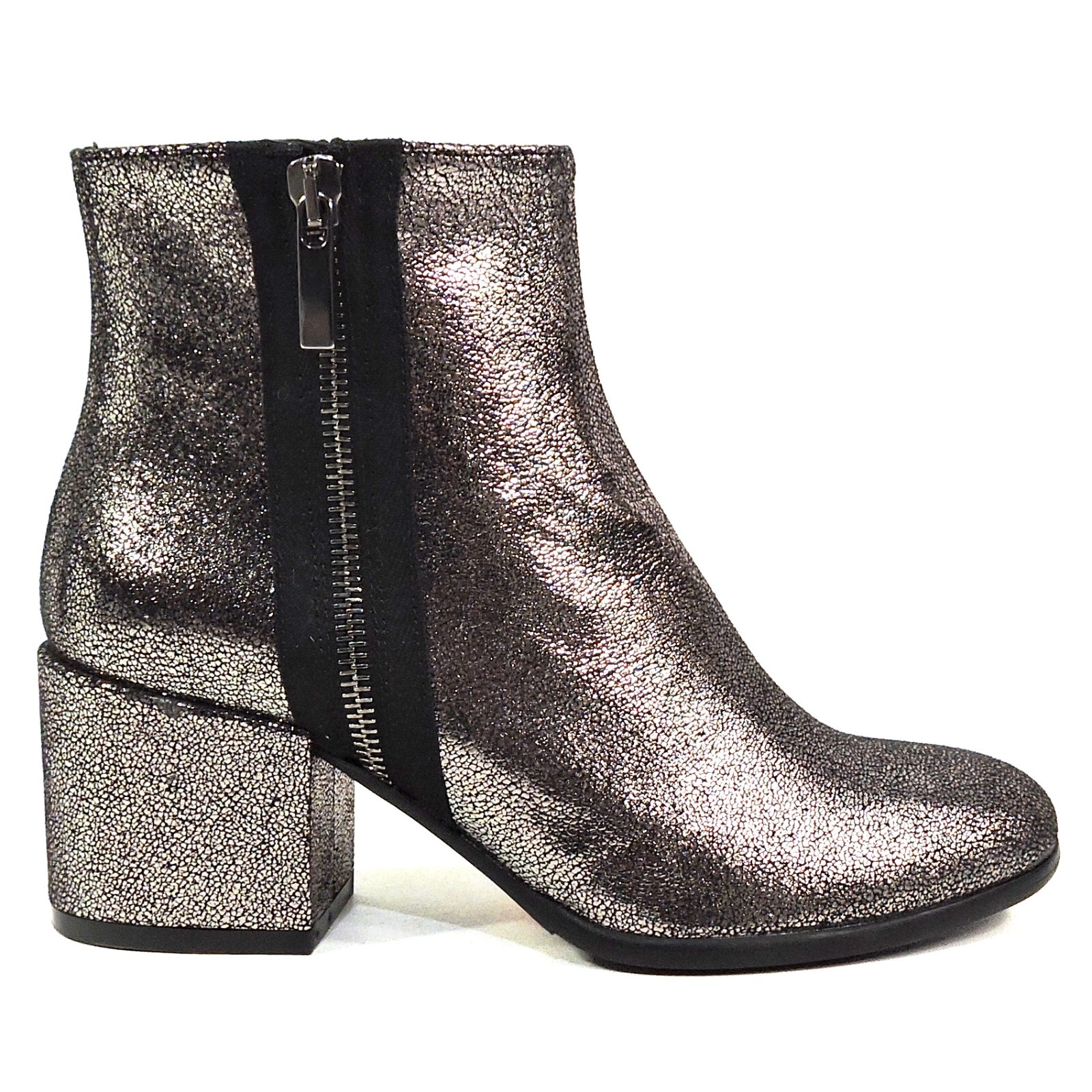 ROGAN 🇮🇹 WOMEN’S SOFT SILVER SUEDE COMFORT ANKLE BOOTIE
