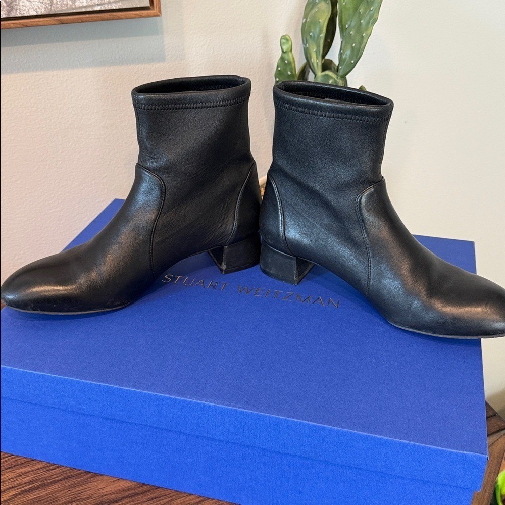 Stuart Weitzman Grace Sock Bootie Black Size 7