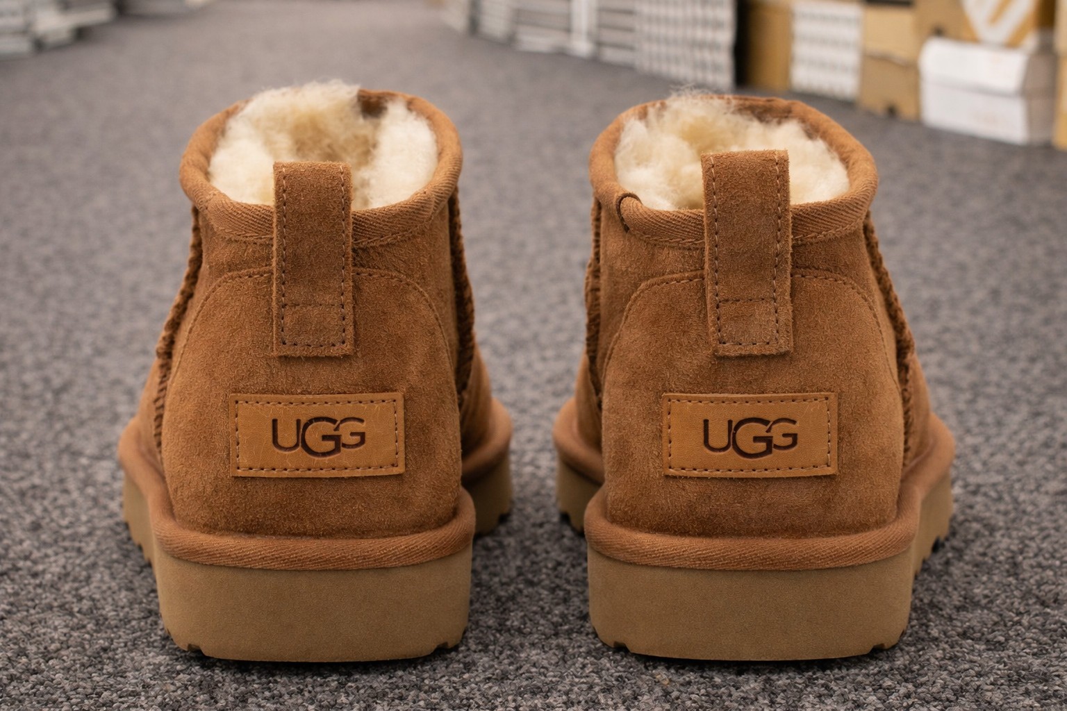 UGG Classic Ultra Mini Chestnut Women’s Boots 1116109 Sheepskin Ankle Bootie New