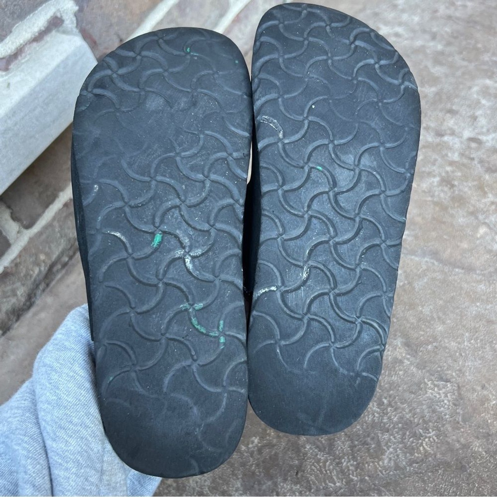 Betula by Birkenstock 3 Strap Black Nubuck Leather Sandals Sz 7