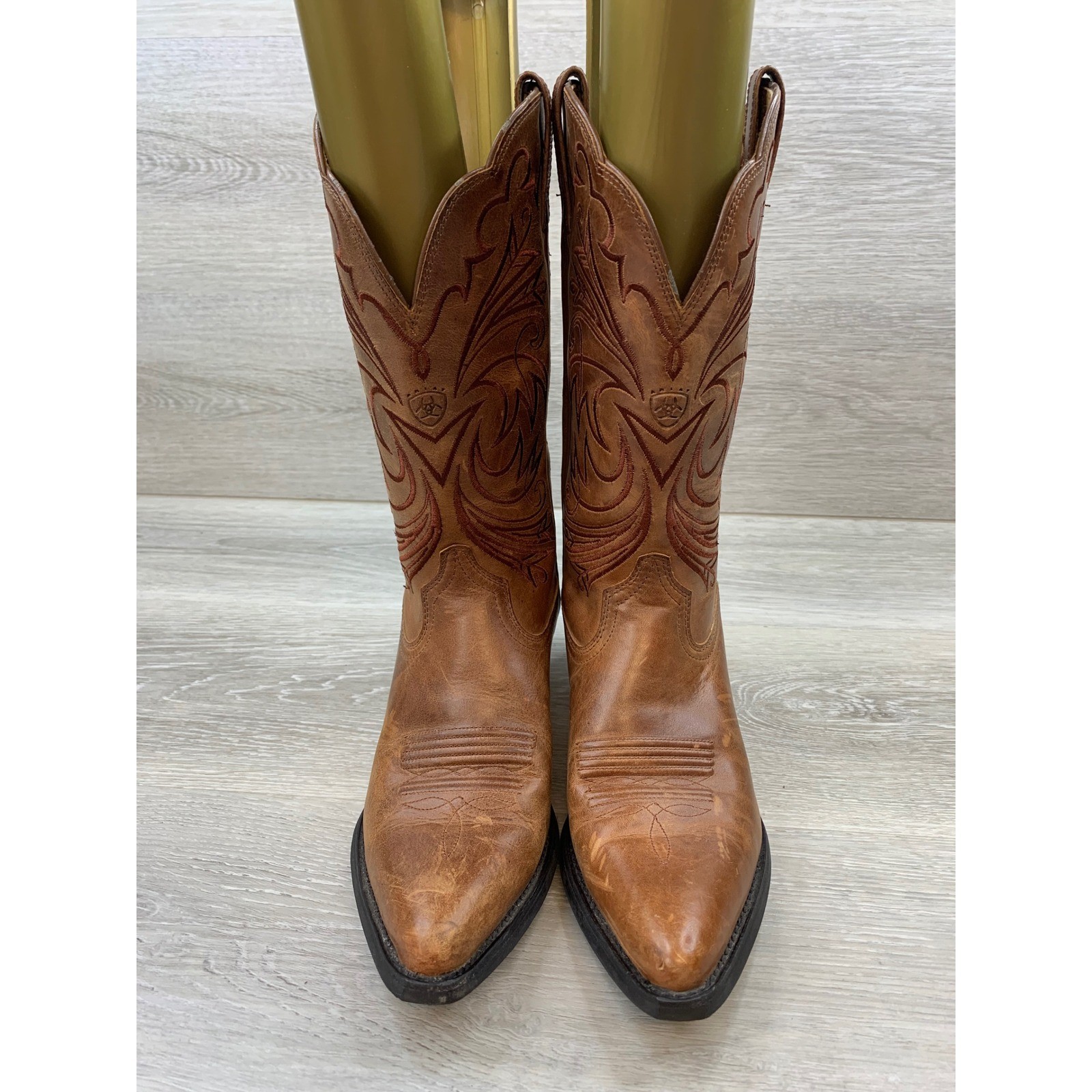 Ariat Heritage Western R-Toe Women’s Distressed Brown Leather Cowboy Boots