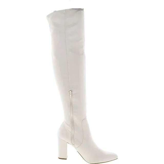 Wild Pair Bravy Women’s Laceless Dressy Over-the-Knee Boots White NWB