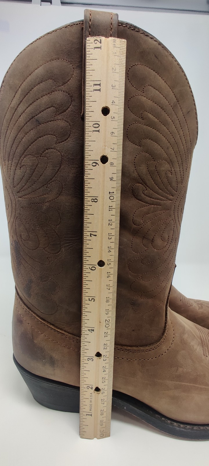 Masterson Western Leather Cowboy Boots Women’s Size 10M Brown – Style RB7440