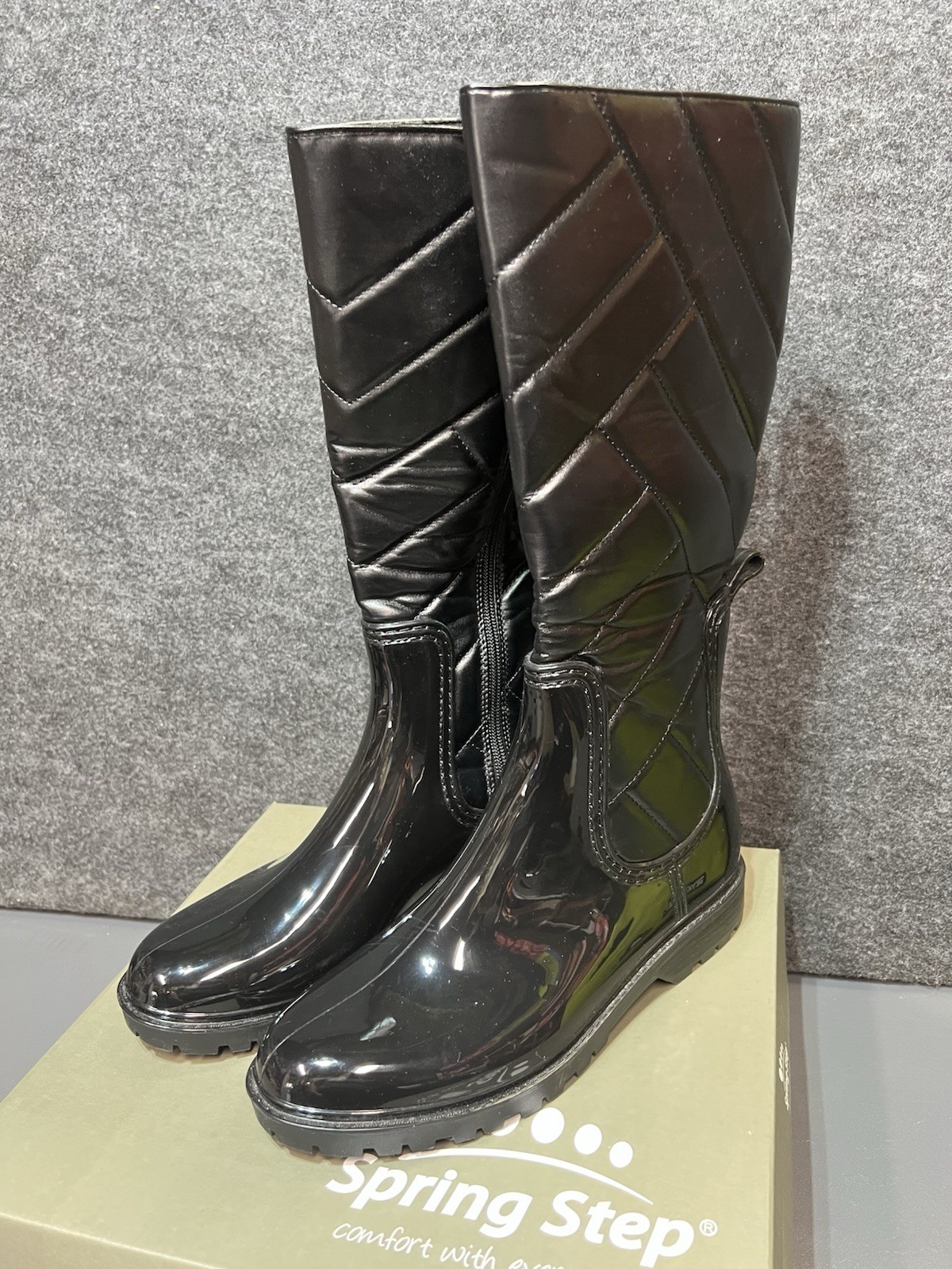 Spring Step Maiza Waterproof Quilted Rain Boots Women’s Size 9
