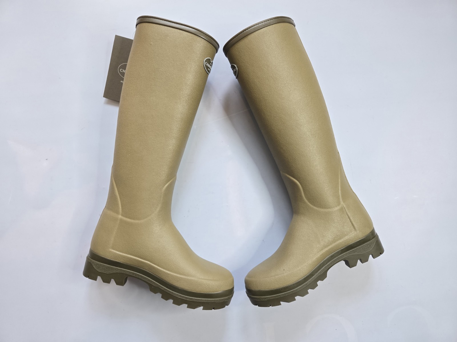LE CHAMEAU VIERZONORD NEOPRENE LINED WOMEN’S ICONIC GREEN WELLINGTON BOOTS