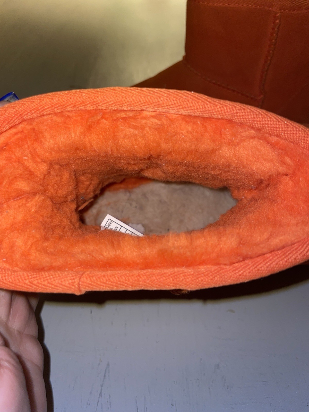 NEW UGG CLASSIC MINI SIDE LOGO II HAZARD ORANGE WOMEN’S BOOTS SIZE US 6