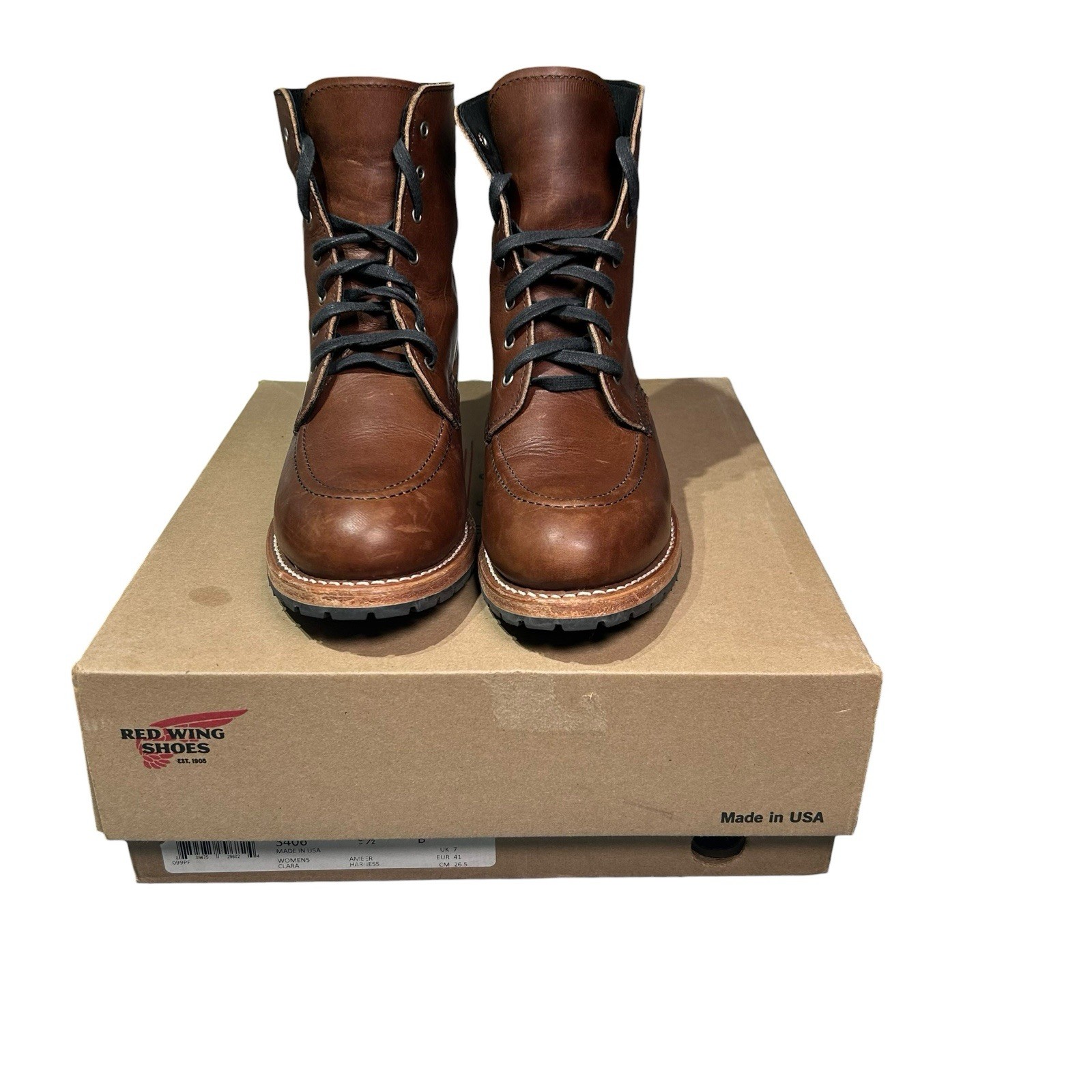 Red Wing Women’s Clara Heritage Boots 3406 Size 9.5B Leather Heeled USA Made