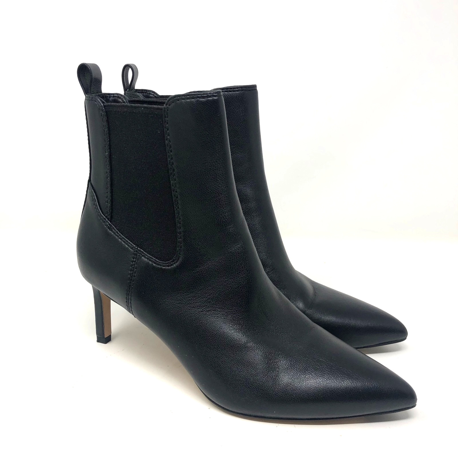Veronica Beard Leather Chelsea Boots Womens 5 Stiletto Heel Old Money Business