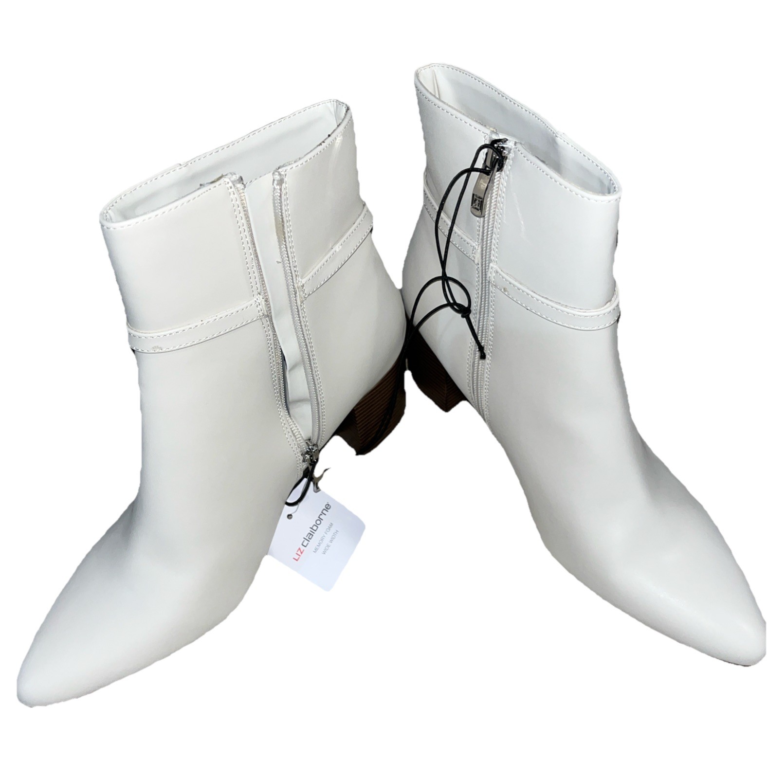 Liz Claiborne Tudor Cream Womens Ankle Boots With Memory Foam 11W _E4