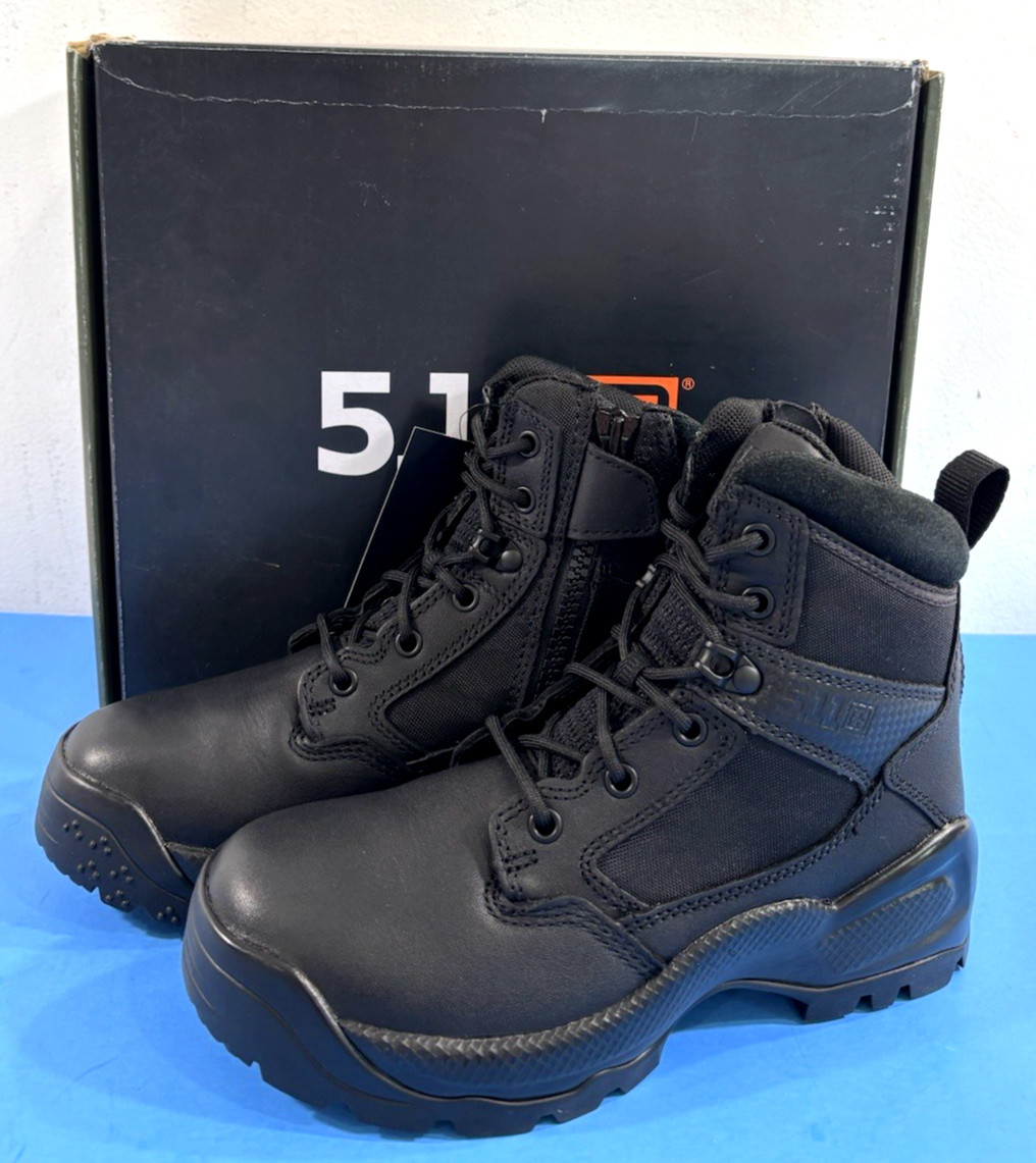 NIB 7.5 REGULAR WOMENS 5.11 TACTICAL 12404ABR ATAC 2.0 SIDE ZIP 6″ BOOTS BLACK