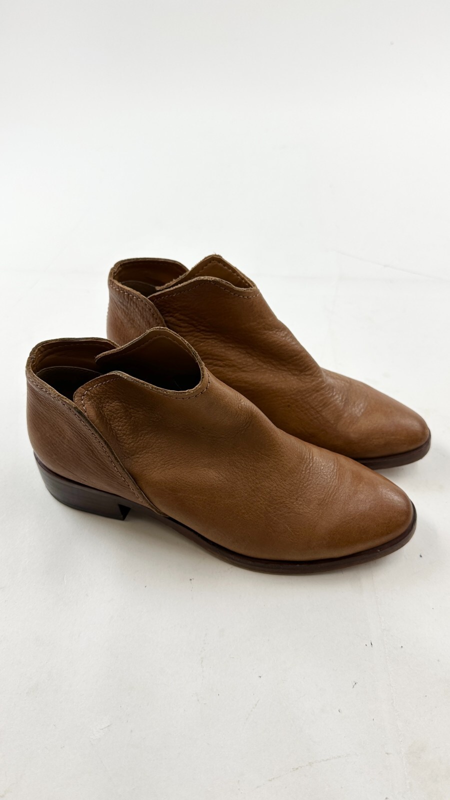 Dolce Vita Ankle Boots Womens 8 Brown Trist Leather Almond Toe Block Heel