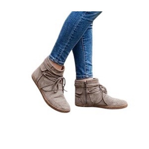 UGG Karyn Taupe Suede Moccasin Lace Up Ankle Boots 1019129 Womens 6.5