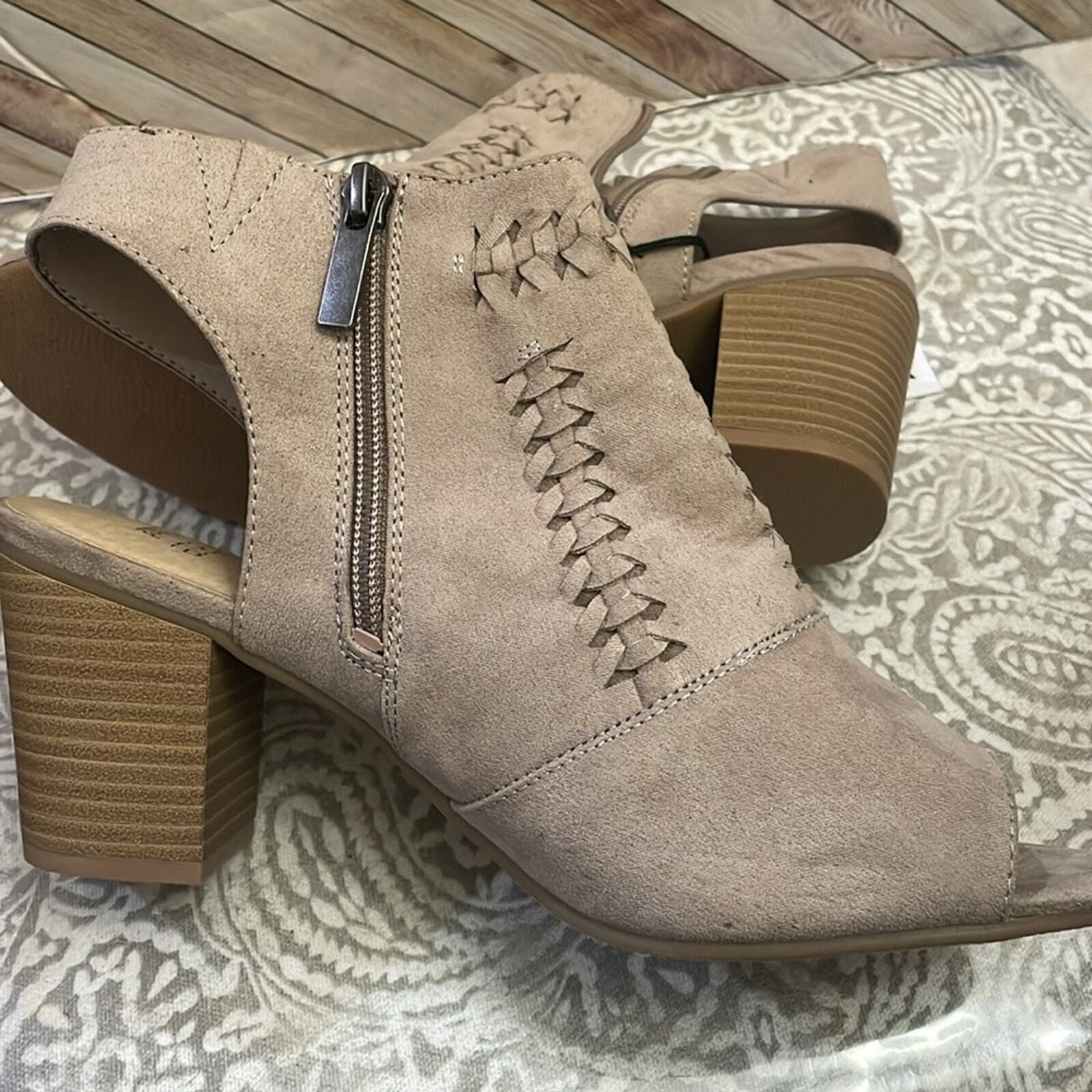 Sonoma Vitalize Ortholite open toe bootie heel sling back NWT size 9 wide