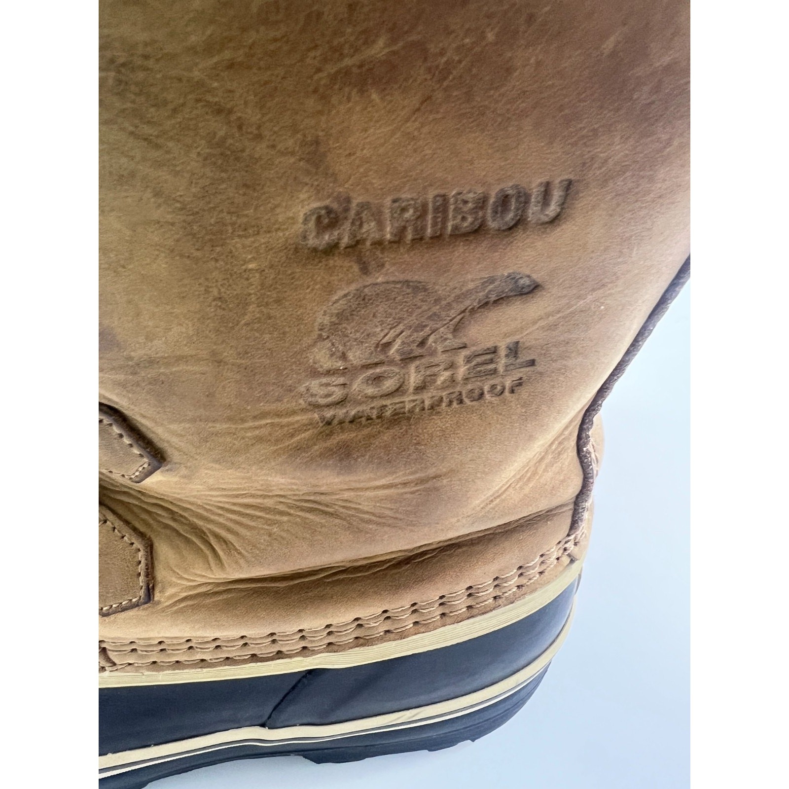Sorel Boots Womens Size 6 Brown Tan Black Caribou Waterproof Winter Warm