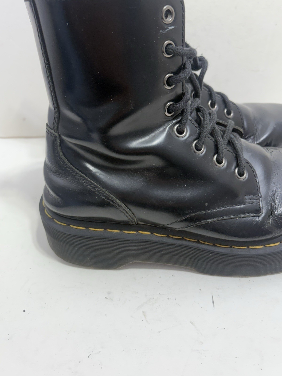 Dr. Doc Martens JADON Boots Black Leather Platform Womens 7 AirWair